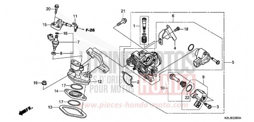 CORPS DE PAPILLON NSC110MPDC de 2012